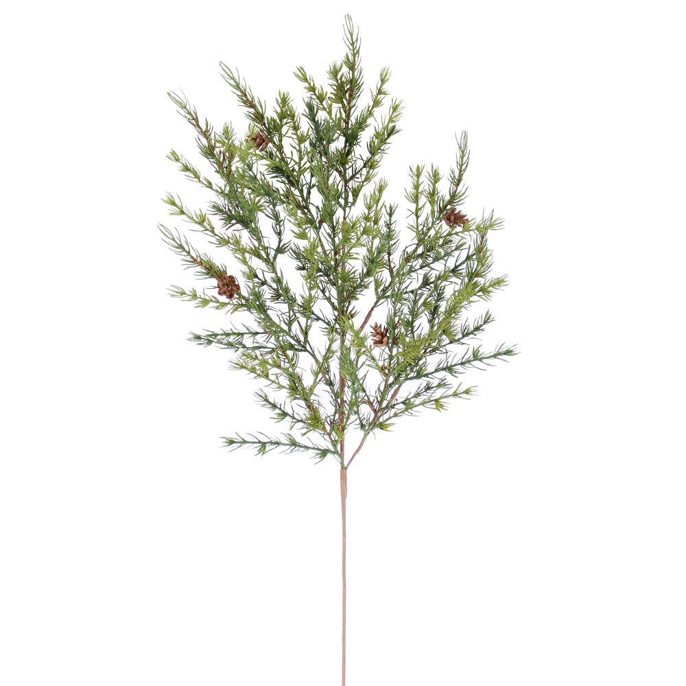 Artificial Pine Stem with Pinecones, Set of 4