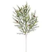 Artificial Pine Stem with Pinecones, Set of 4
