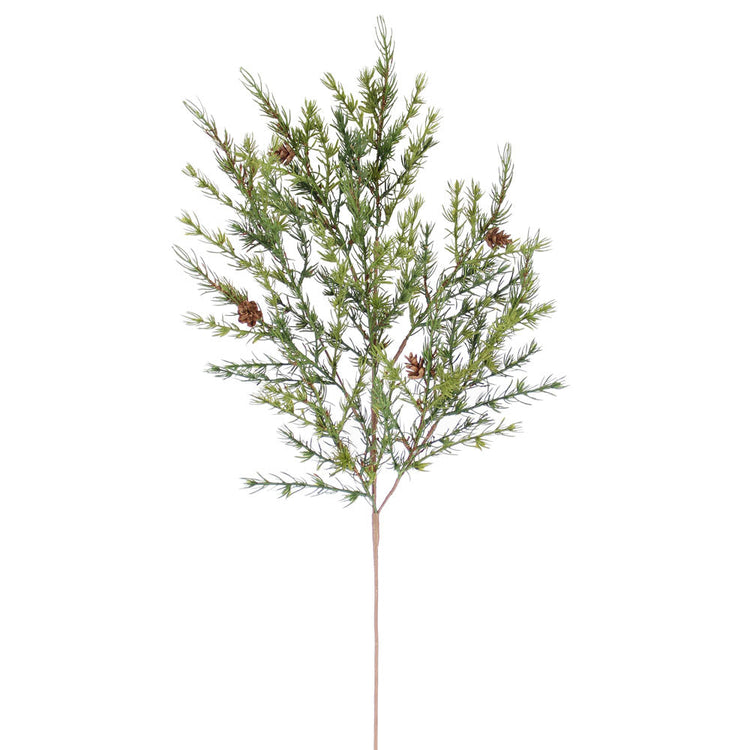 Artificial Pine Stem with Pinecones, Set of 4