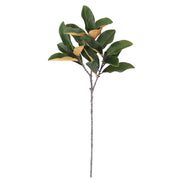 Faux Green Magnolia Leaf Stems Set