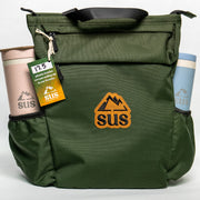 Recycled-Fabric Convertible Tote Backpack
