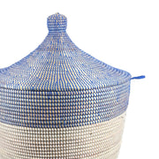 Two-Tone Woven Millet Grass Storage Basket