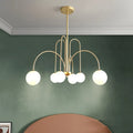 Arched Iron Globe Chandelier
