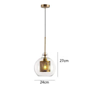 Blown Glass Mesh Pendant Light