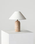 Close-up of marble veining and polished surface detail — Natural Stone Arch Table Lamp