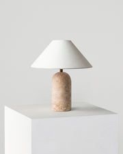 Close-up of marble veining and polished surface detail — Natural Stone Arch Table Lamp