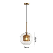 Blown Glass Mesh Pendant Light