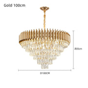 Tiered Crystal Drop Pendant Chandelier