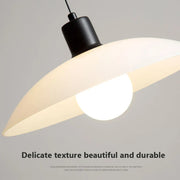Matte Black Glass Dome Pendant Light