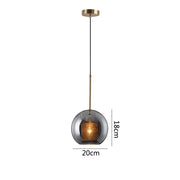 Blown Glass Mesh Pendant Light
