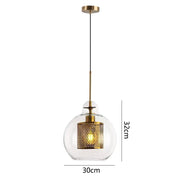 Blown Glass Mesh Pendant Light