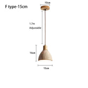 Travertine-Finish Stone Composite Pendant