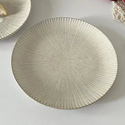 Ridged Stoneware Dinner Plate