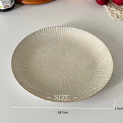 Ridged Stoneware Dinner Plate