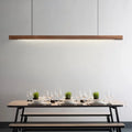 Linear Wood-Grain LED Pendant Light