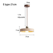 Travertine-Finish Stone Composite Pendant