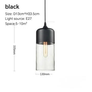 Wood-Grain Cap Glass Pendant Light