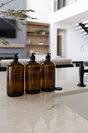 Amber Glass Pump Dispenser