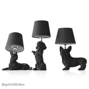 Sculptural Resin Dog Table Lamp — scale reference and proportion detail