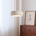 Travertine-Finish Disc Pendant Light