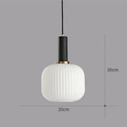 Ribbed Tinted Glass Pendant Light