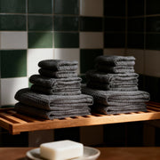 Waffle-Weave Cotton Bath Towel Set
