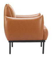 Cognac Faux Leather Club Chair — alternate view or variant option