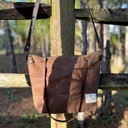 Waxed Canvas Leather Tote Bag