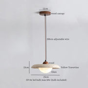 Travertine-Finish Cone Pendant Light