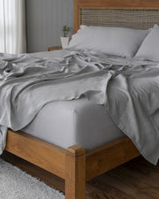 Stonewashed European Linen Sheet Set