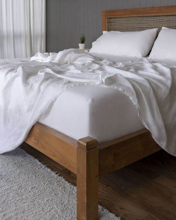 Stonewashed European Linen Sheet Set