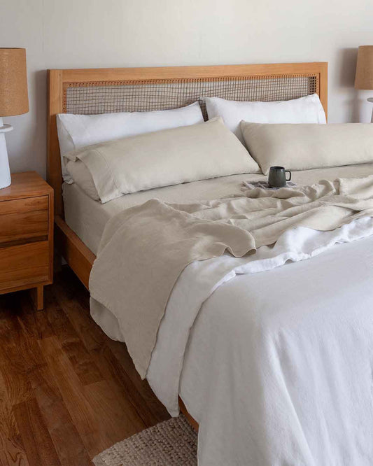 Stonewashed European Linen Sheet Set
