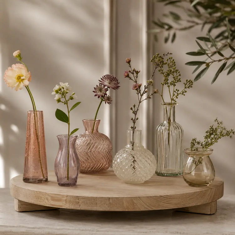 Assorted Glass Bud Vase Set