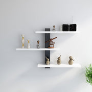 Adjustable Metal Spine Three-Tier Wall Shelf