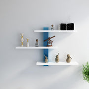 Adjustable Metal Spine Three-Tier Wall Shelf