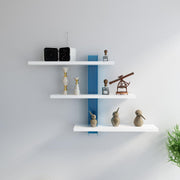 Adjustable Metal Spine Three-Tier Wall Shelf