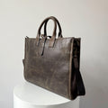 Full-Grain Leather Laptop Briefcase