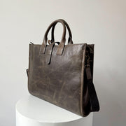 Full-Grain Leather Laptop Briefcase