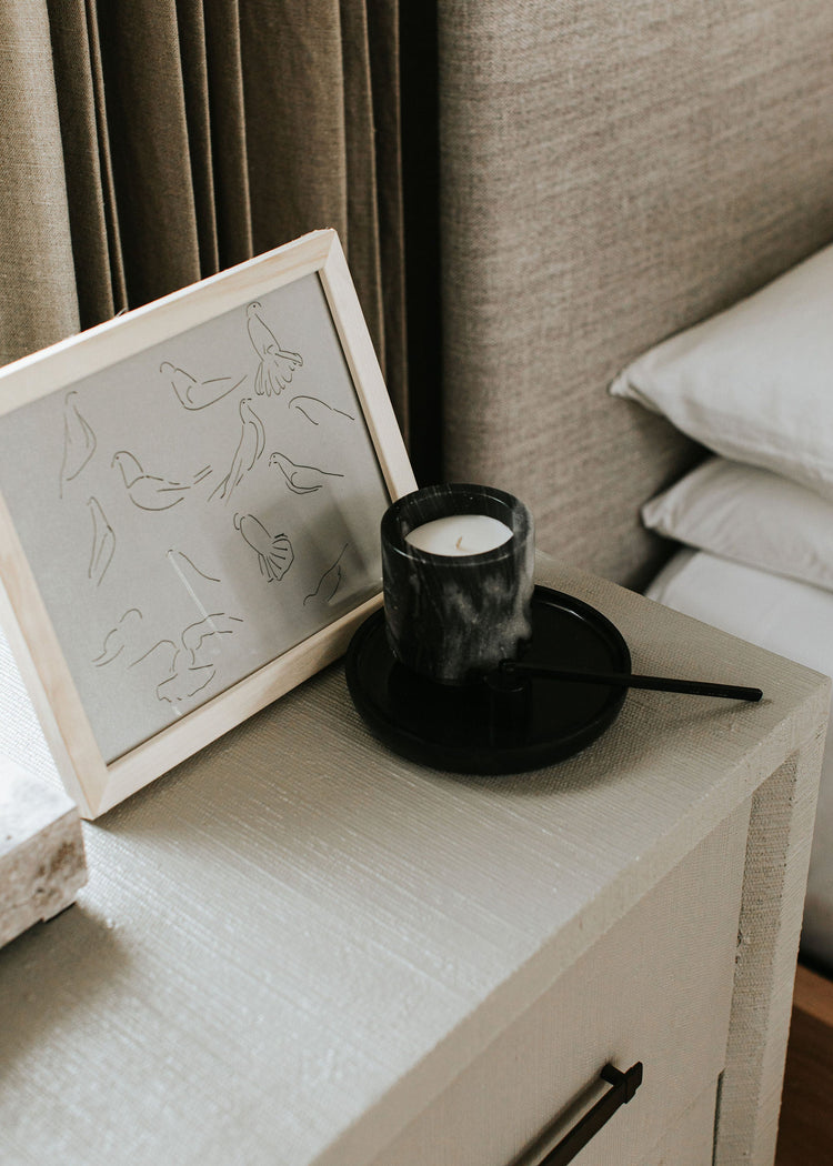 Line-Drawn Bird Framed Print