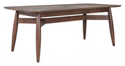Close-up of corner joinery and wood construction detail — Rubberwood Parquet-Top Dining Table