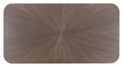 Rubberwood Parquet-Top Dining Table — scale reference and proportion detail