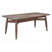 Rubberwood Parquet-Top Dining Table styled in an outdoor dining setting