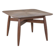 Starburst-Top Rubberwood Square Dining Table styled in an outdoor dining setting