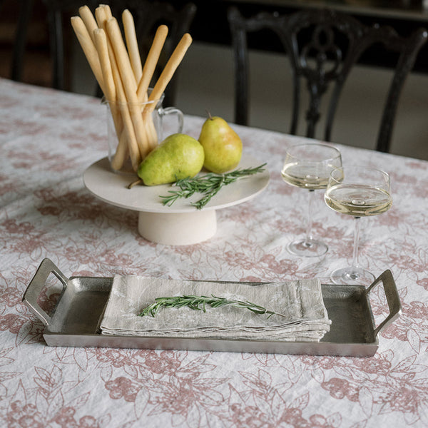 Berry Print Linen Tablecloth
