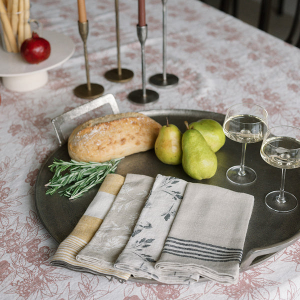 Berry Print Linen Tablecloth
