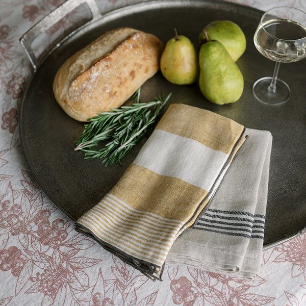 Striped Linen Napkin Set