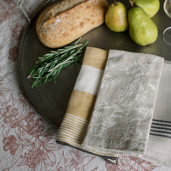 Botanical Print Linen Napkin Set