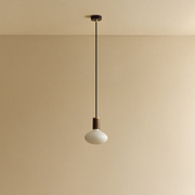 Walnut Oval LED Pendant Light