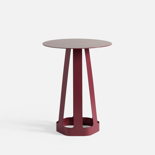 Powder-Coated Steel Round Side Table