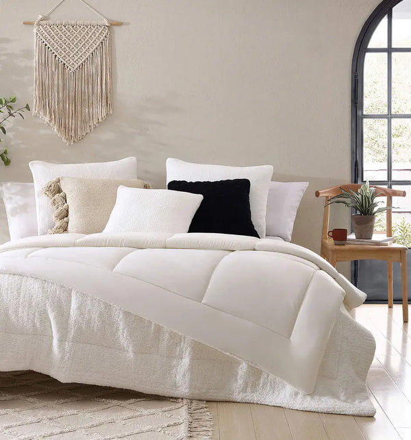 Bouclé-Texture Euro Pillow Sham – shams (view 4) | Roost & Roam